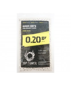 Шары для страйкбола Top Power Precision BB 0,20 г, 4000 штук (C520)