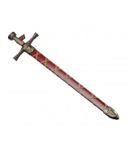Меч Экскалибур короля Артура, в красных ножнах, латунь (DE-4170-L)
