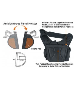 Сумка UTG Leapers тактическая, скрытое ношение пистолета (PVC-P219B)