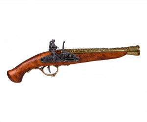 Макет пистолет кремневый, латунь (Германия, XVII век) DE-1260-L