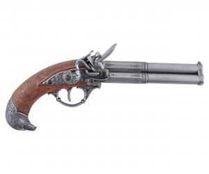 Макет пистолет кремневый трехдульный (Франция, XVIII век) DE-1306