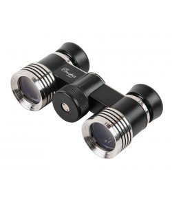 Бинокль театральный Veber БГЦ 3x27 черный/серебро, с фокусировкой