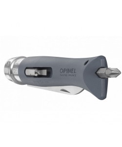 Нож складной Opinel Specialists DIY №09, клинок 8 см, серый, сменные биты