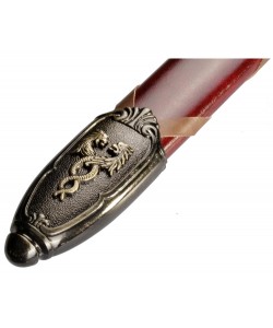 Меч Экскалибур короля Артура, в красных ножнах, латунь (DE-4170-L)