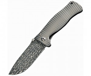 Нож складной LionSteel SR-1 Damascus SR1DL G