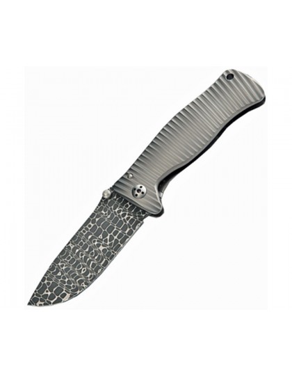Нож складной LionSteel SR-1 Damascus SR1DL G