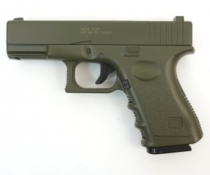 Страйкбольный пистолет Galaxy G.15G (Glock 17) зеленый