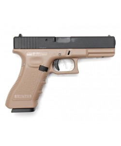 Страйкбольный пистолет KJW KP-17 Glock G17 Gas Tan, металл. затвор
