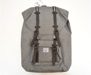 Рюкзак Herschel Little America Backpack 17L, серый с каучуковыми пряжками