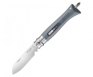 Нож складной Opinel Specialists DIY №09, клинок 8 см, серый, сменные биты