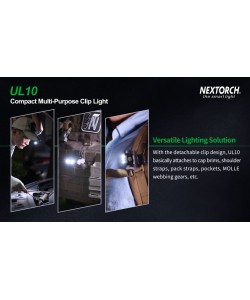 Фонарь NexTORCH UL10 с клипсой, 65 люмен, 3 режима