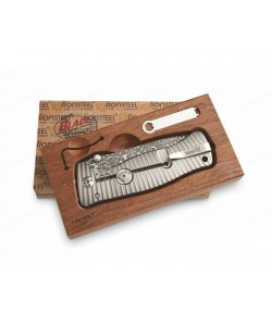 Нож складной LionSteel SR-1 Damascus SR1DL G