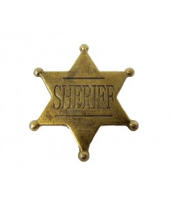 Значок звезда Шерифа шестиконечная, 4,5 см (DE-106)