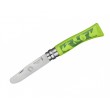 Нож складной Opinel MyFirstOpinel №07, 8 см, нерж. сталь, рукоять бук, зеленый - фото № 1