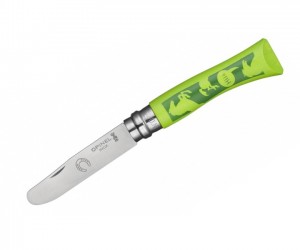 Нож складной Opinel MyFirstOpinel №07, 8 см, нерж. сталь, рукоять бук, зеленый