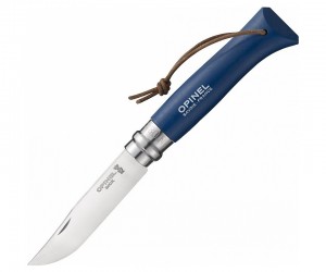 Нож складной Opinel Tradition Colored №08, 8,5 см, нерж. сталь, рукоять граб, синий