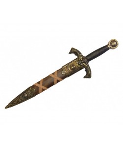 Дага (кинжал) короля Артура, в красных ножнах (DE-4139-L)