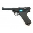 Страйкбольный пистолет WE Luger P08 4” Black (WE-P001) - фото № 1