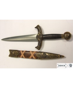 Дага (кинжал) короля Артура, в красных ножнах (DE-4139-L)