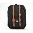 Рюкзак Herschel Little America Backpack 17L, черный с коричневыми пряжками - фото № 1