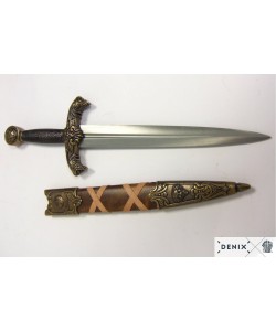 Дага (кинжал) короля Артура, в красных ножнах (DE-4139-L)