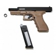 Страйкбольный пистолет KJW KP-17 Glock G17 TBC CO₂ Tan, удлин. ствол - фото № 11