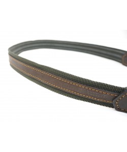 Ремень для ружья Vektor Р-20, полиамид 35 мм, с кожаными накладками (зеленый)