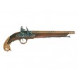 Макет пистолет кремневый, латунь (Германия, XVIII век) DE-1043-L - фото № 1