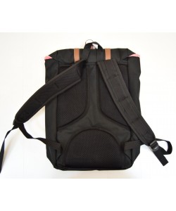 Рюкзак Herschel Little America Backpack 17L, черный с коричневыми пряжками