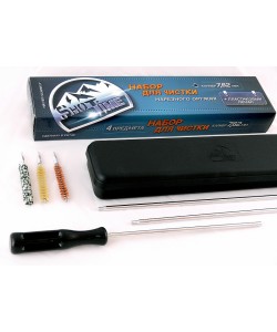 Набор для чистки ShotTime, калибр 7,62 мм, металл. шомпол +3 ерша, пластик. пенал