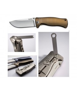 Нож складной LionSteel Grey Titanium Mini SR2 B