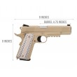 Страйкбольный пистолет WE Colt M45A1 Tan (WE-E015-TN) - фото № 10