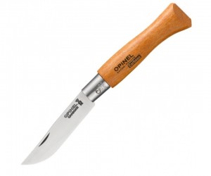 Нож складной Opinel №5 Carbon Tradition Knife (углеродистая сталь), 6 см