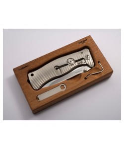 Нож складной LionSteel Grey Titanium Mini SR2 B