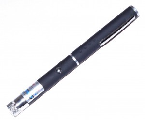 Лазерная указка в виде ручки 200 mW  (Синий цвет) + 5 насадок