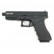 Страйкбольный пистолет KJW Glock G17 TBC CO₂ Black, удлин. ствол - фото № 1