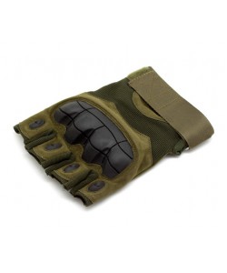 Перчатки тактические Стикхант Major Half укороченные прорезиненные (хаки)