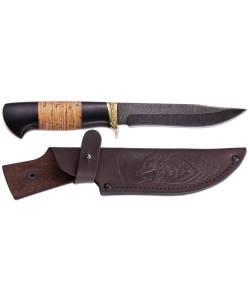 Нож ручной работы из дамасской стали ГЕПАРД (2863)д