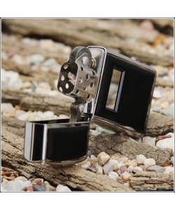 Зажигалка Zippo 1655 Slim Ultralite Black Emblem