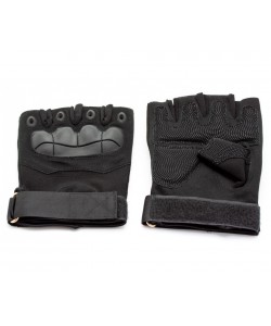 Перчатки тактические Стикхант укороченные прорезиненные (черные)