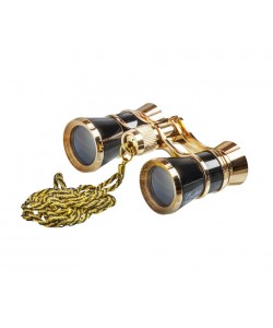 Бинокль театральный Veber Opera БГЦ 3x25 черный/золотой, с цепочкой