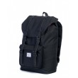 Рюкзак Herschel Little America Backpack 17L, черный с каучуковыми пряжками - фото № 3