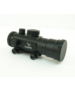 Коллиматорный прицел Target Optic 2x42, закрытый, красная точка, на Weaver