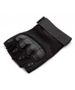 Перчатки тактические Стикхант укороченные прорезиненные (черные)