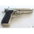 Макет пистолет Беретта 92F, калибр 9 мм, никель (Италия, 1975 г.) DE-1254-NQ - фото № 7