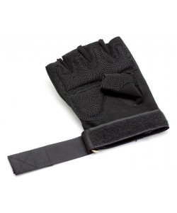 Перчатки тактические Стикхант укороченные прорезиненные (черные)