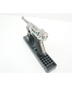 Страйкбольный пистолет WE Luger P08 4” Silver (WE-P004)