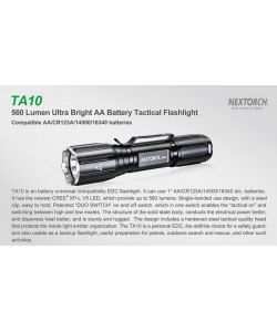Тактический фонарь NexTORCH TA10, CREE XP-L V5, 560 люмен, 5 режимов