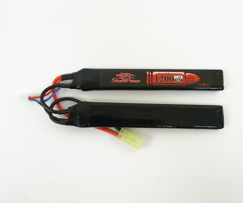 Аккумулятор Storm Power Li-Po 7.4V 1200mah 20C, 2 x (126x20x6) мм (SP-015)