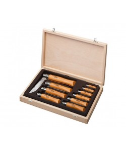 Набор кухонных ножей Opinel Tradition №02-12 (10 шт.) углерод. сталь, рукоять бук, дер. футляр